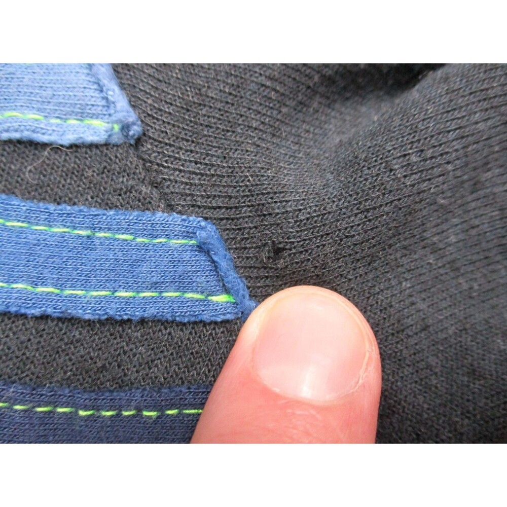 Aviator Nation 5 Stripe Hoodie Mens Large L Full Zip Fleece Blue Rainbow USA - Picture 16 of 16